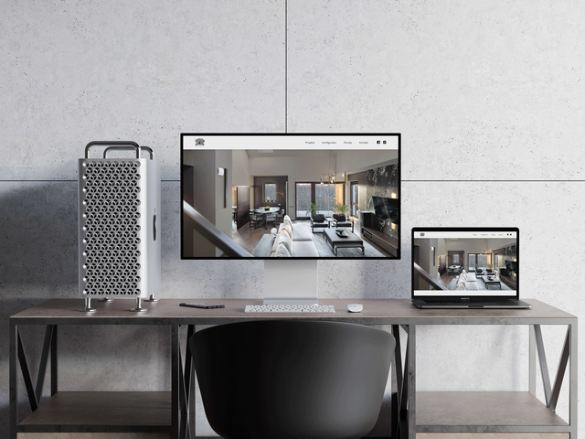 Zdjęcie strony Rosssa Design na monitorze